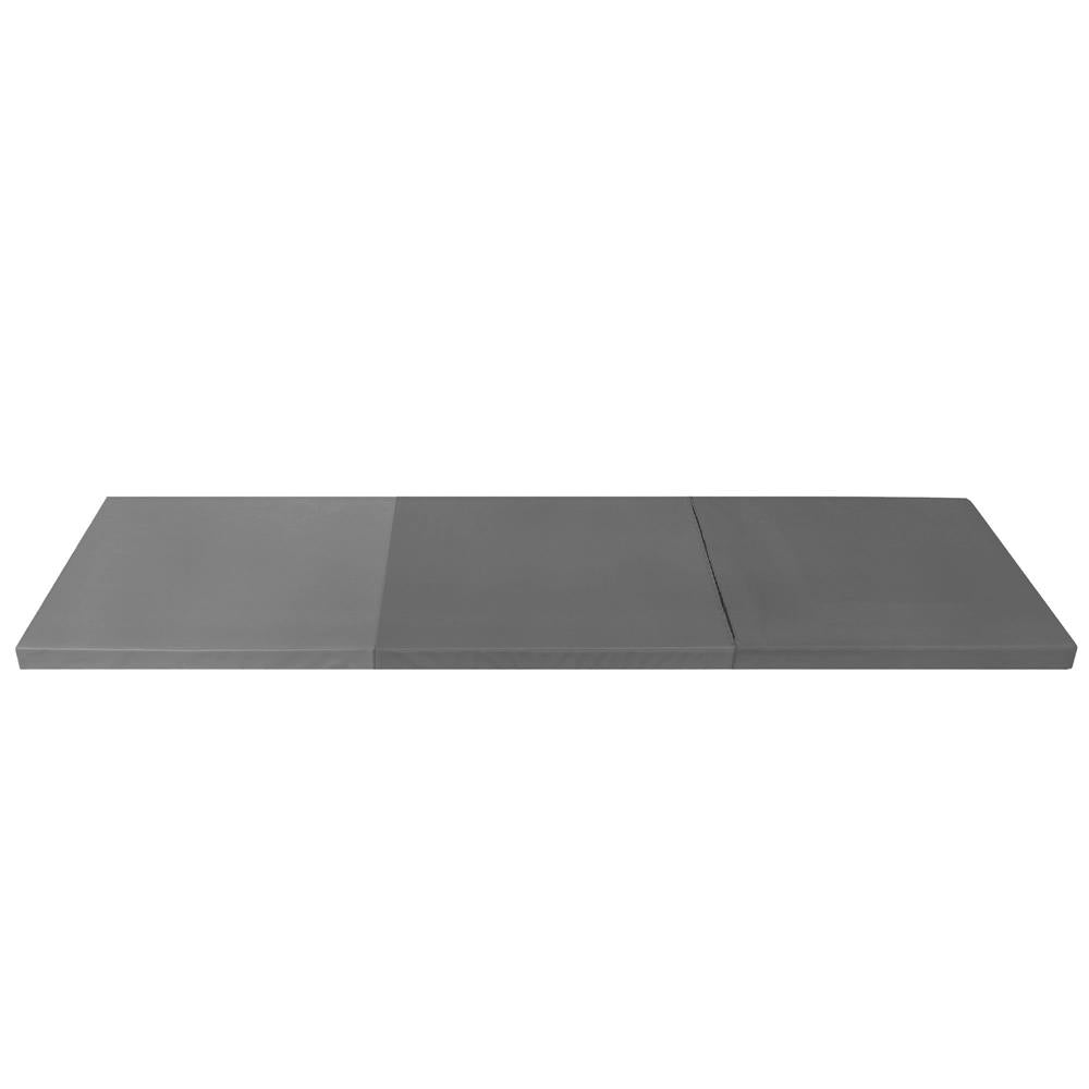 Saltea fitness groasa pentru antrenamente gimnastica, pliabila, 180x60x5,5cm, gri