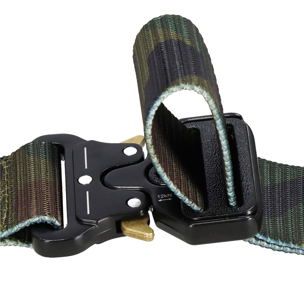 Curea centura Tactical Combat pentru barbati 3.7x125cm, rezistent, verde camuflaj