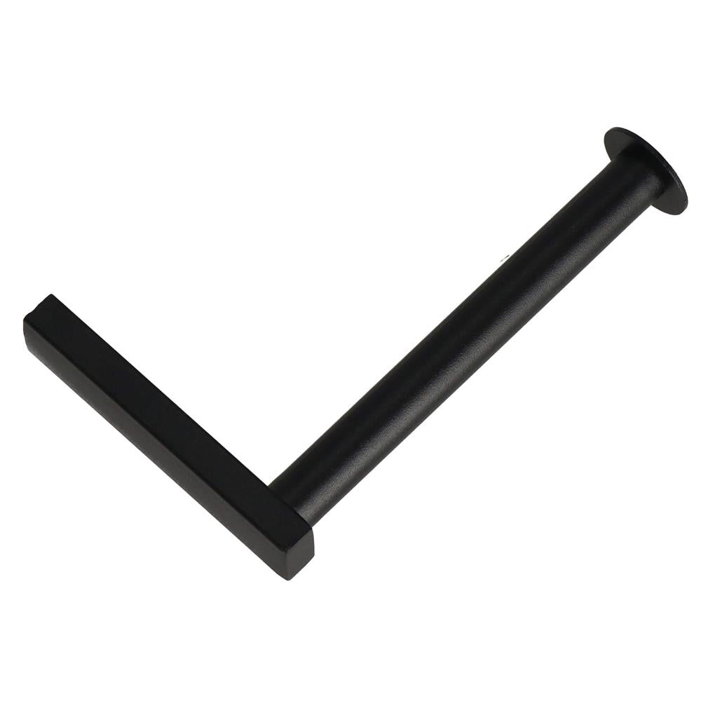 Suport hartie igienica din otel cu sertar depozitare, sistem montare inclus, 22cm, negru bej