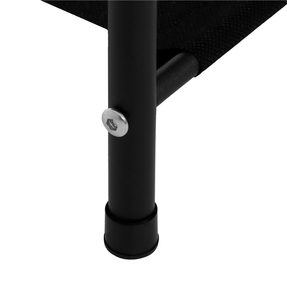 Cuier pentru haine cu banc de depozitare pantofi pe 4 polite, cadru metalic, 25x80x150cm, negru