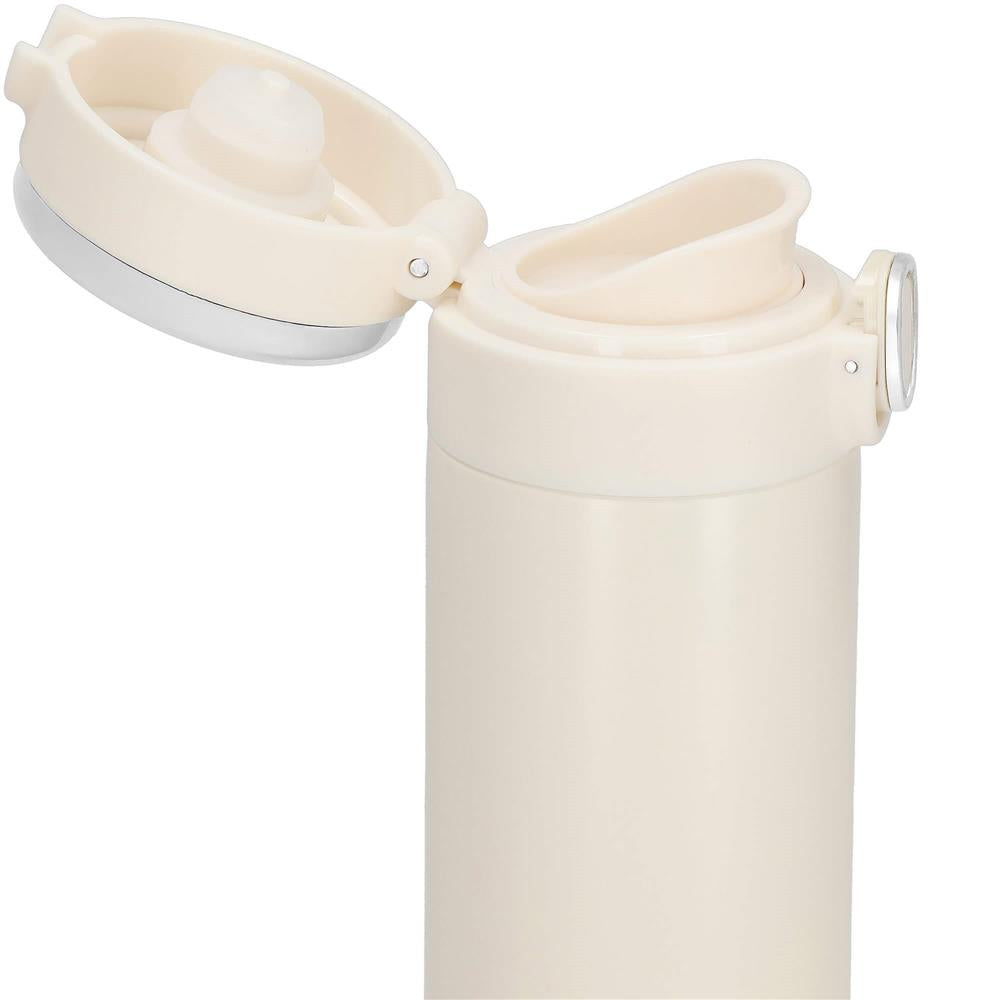 Cana termos Smart, inox, display LED, afisare temperatura, 420ml, 20cm, crem