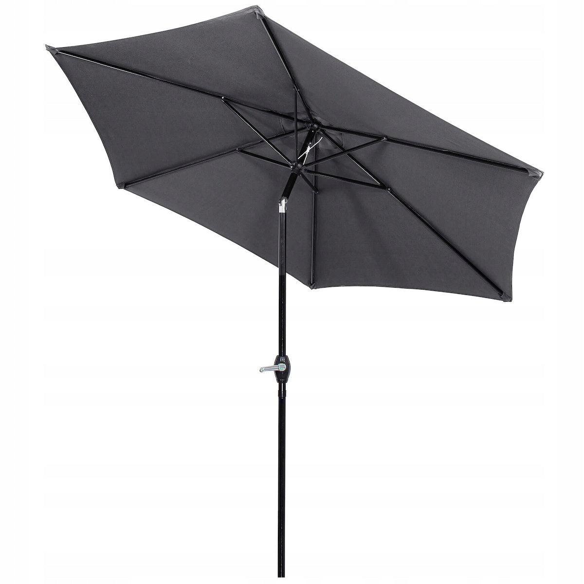 Umbrela terasa gradina, cu manivela si inclinare, GU21, diametru 260cm, gri antracit