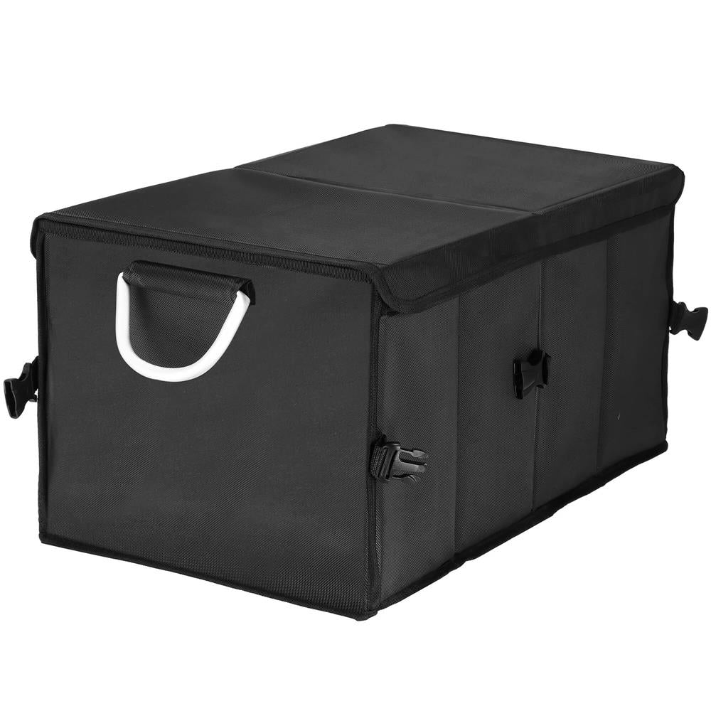 Organizator pentru portbagaj tip lada, cu buzunare laterale, pliabil, 30x58x33cm, negru