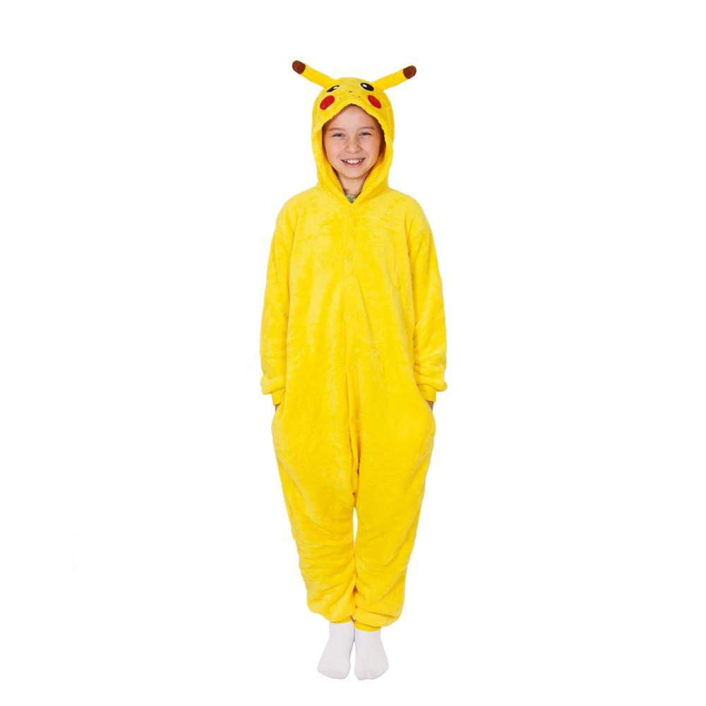 Pijama tip salopeta pentru copii, model Pikachu, marime 130-140 cm