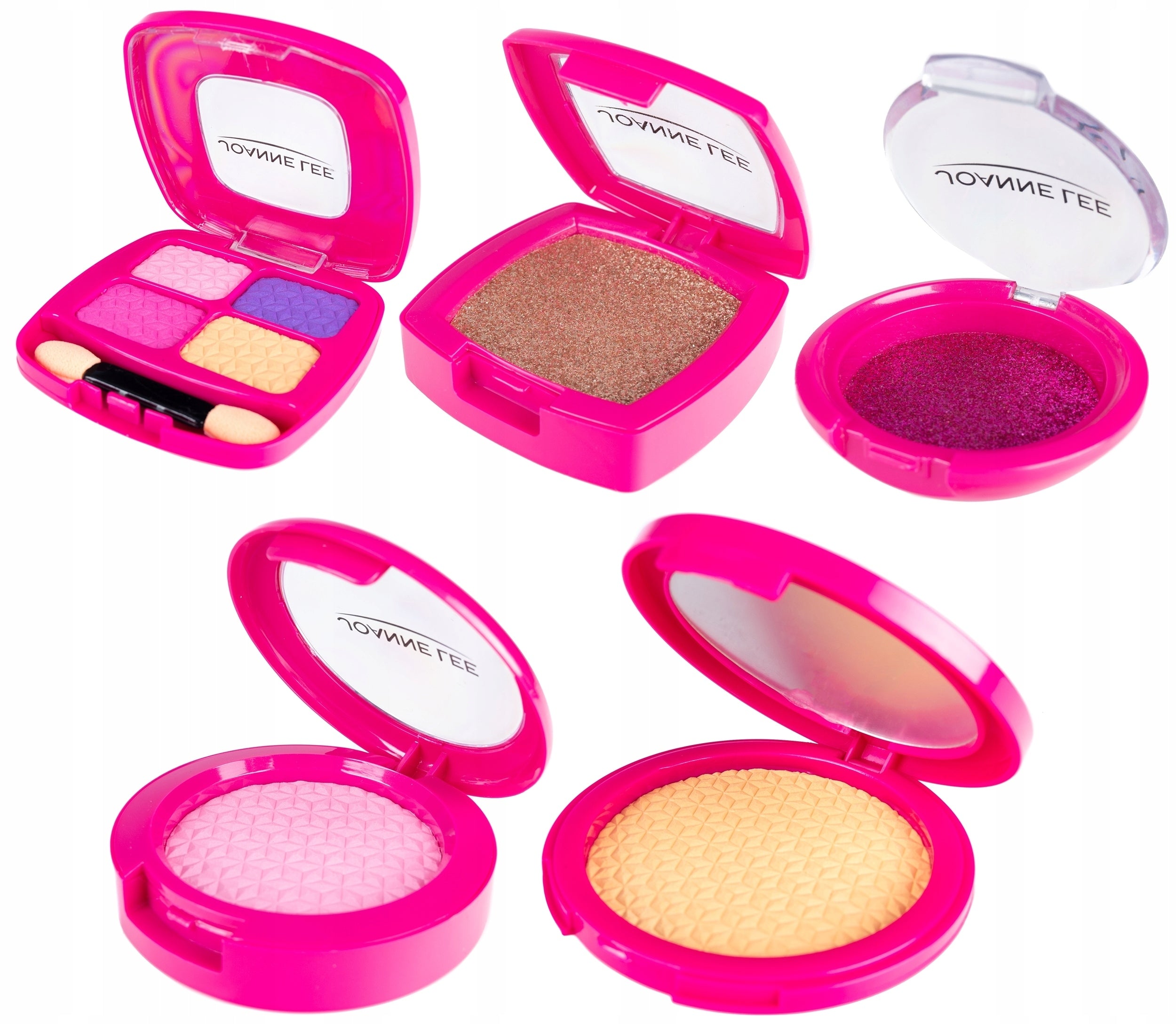 Trusa de machiaj pentru fetite, geanta cu 22 de accesorii cosmetice, fara lichide sau substante chimice, roz