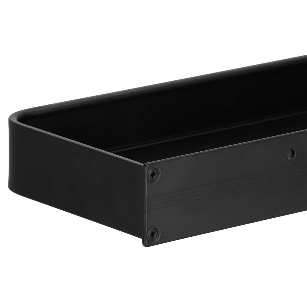 Raft de baie cu 2 sisteme instalare pe perete, aluminiu, 50x12x4cm, negru