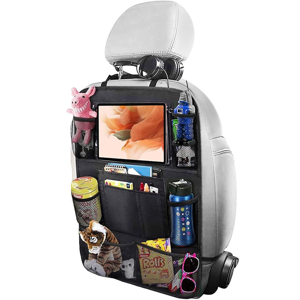 Organizator auto pentru spatarul scaunului, cu 10 buzunare, 60x40cm, negru