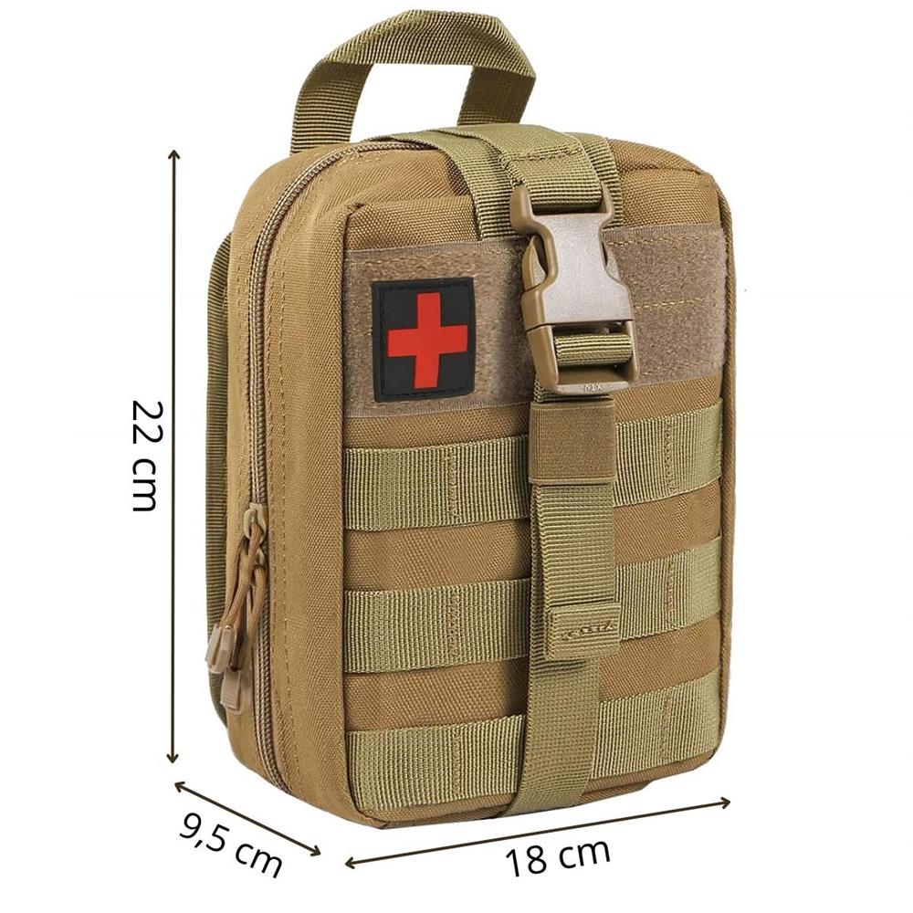 Borseta sport de brau, impermeabila, cu prindere la curea, 22x18x10cm, verde militar