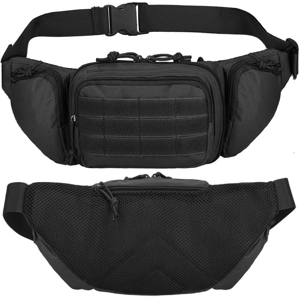 Borseta incapatoare pentru umar sau brau, impermeabila, unisex, 43x15cm, negru
