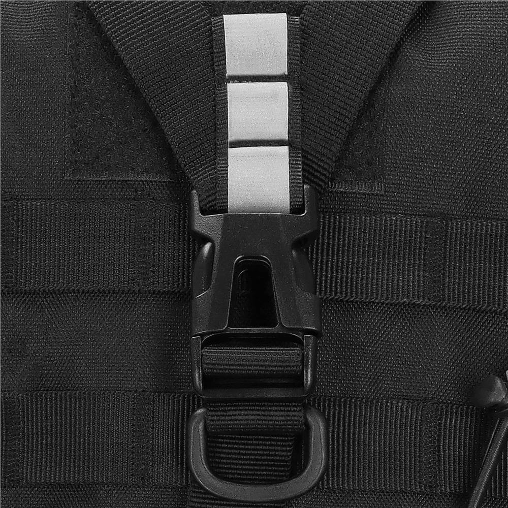 Rucsac militar pentru drumetie, spate cu captuseala groasa ventilata, compartimentat, 40L, negru