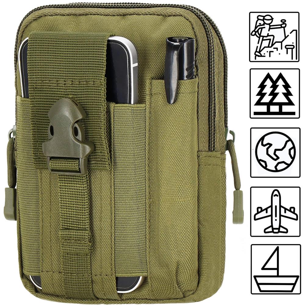 Borseta sport de brau, impermeabila, cu prindere la curea, 18x12x5cm, verde