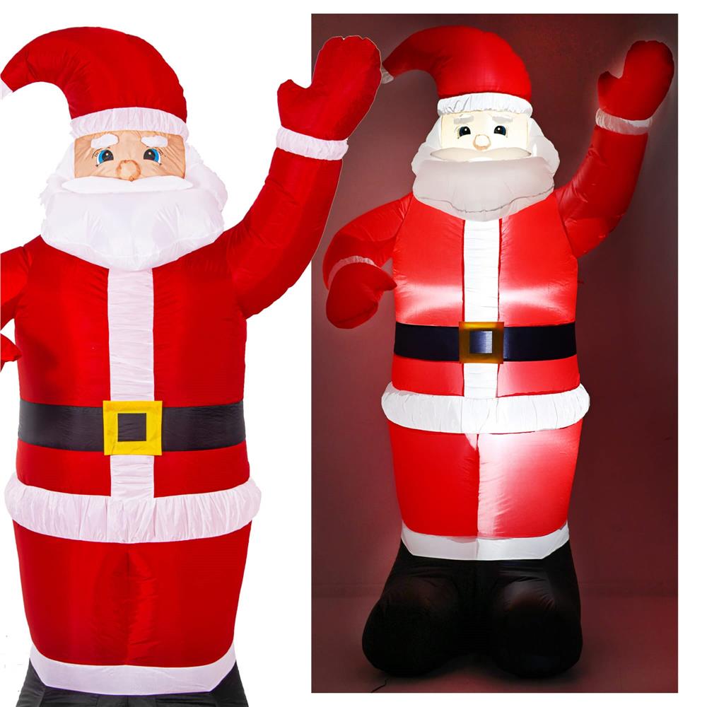 Figurina Mos Craciun, gonflabila, cu iluminare LED, umflare automata, 180cm - 11