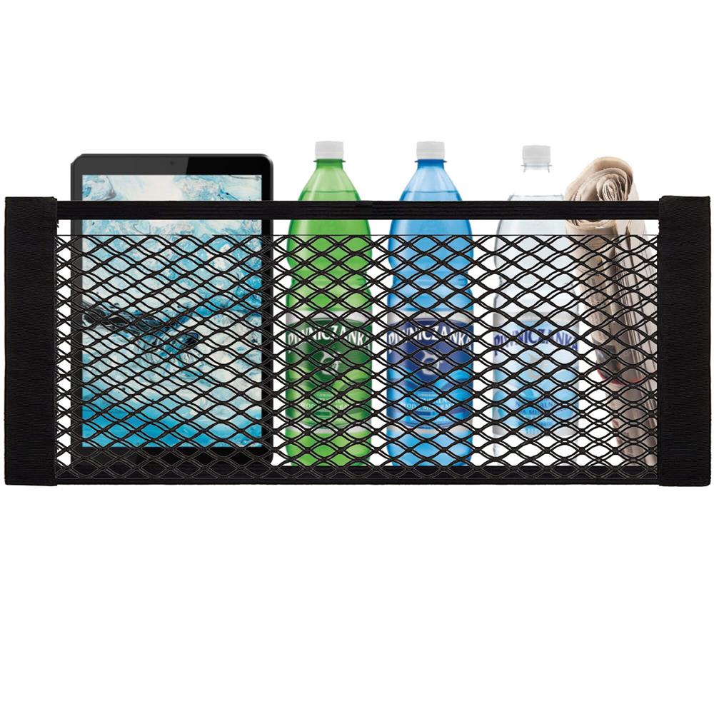 Organizator pentru portbagaj cu plasa, instalare cu arici, 24x50-70cm, negru