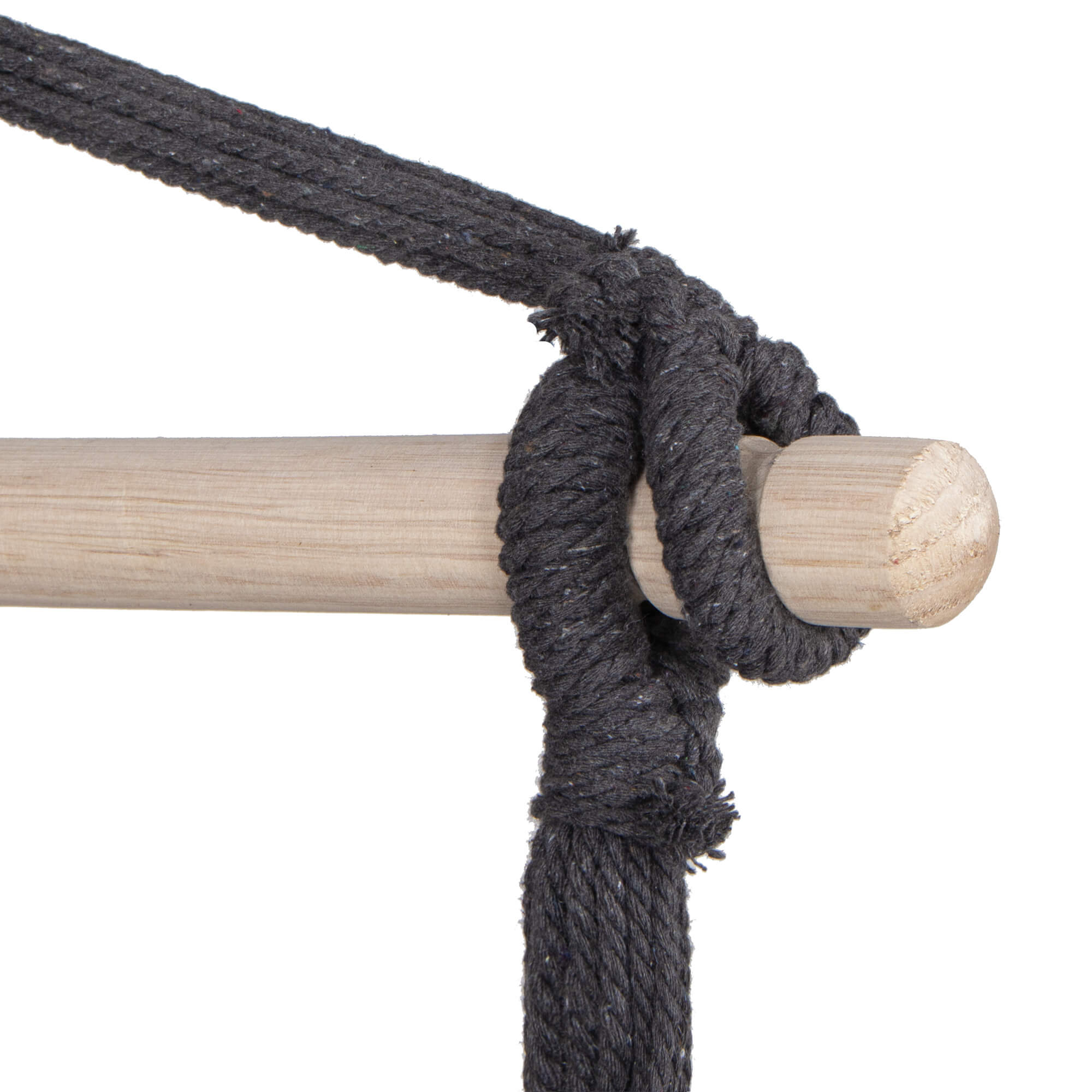 Hamac tip leagan suspendat pentru casa sau gradina HM44, gri inchis cu perne, 130x100cm, 150kg