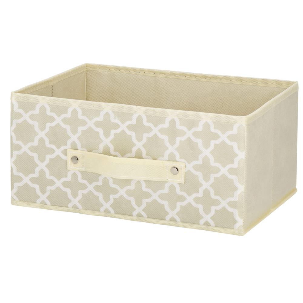 Organizator dulap tip lada cu 3 sertare, 31x31x22cm, cu model, bej