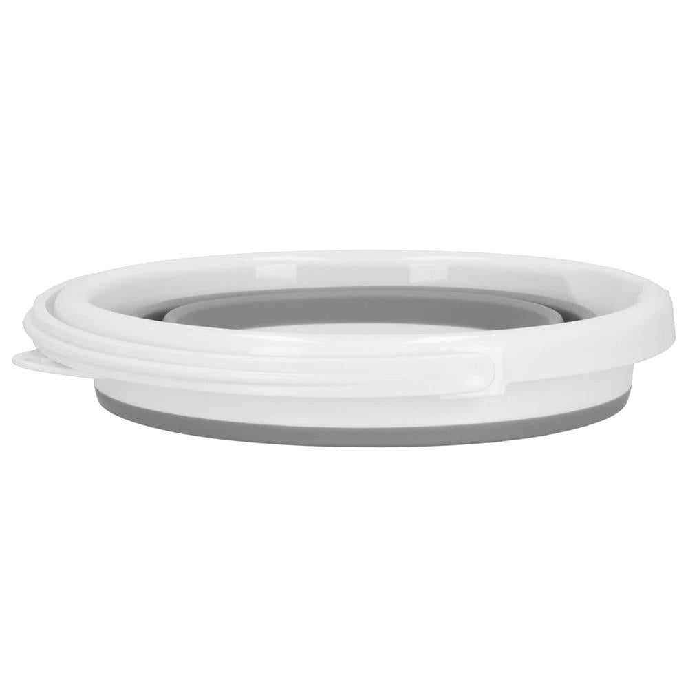 Lighean pliabil, rotund, din plastic si silicon, 31x24cm, 10litri, gri