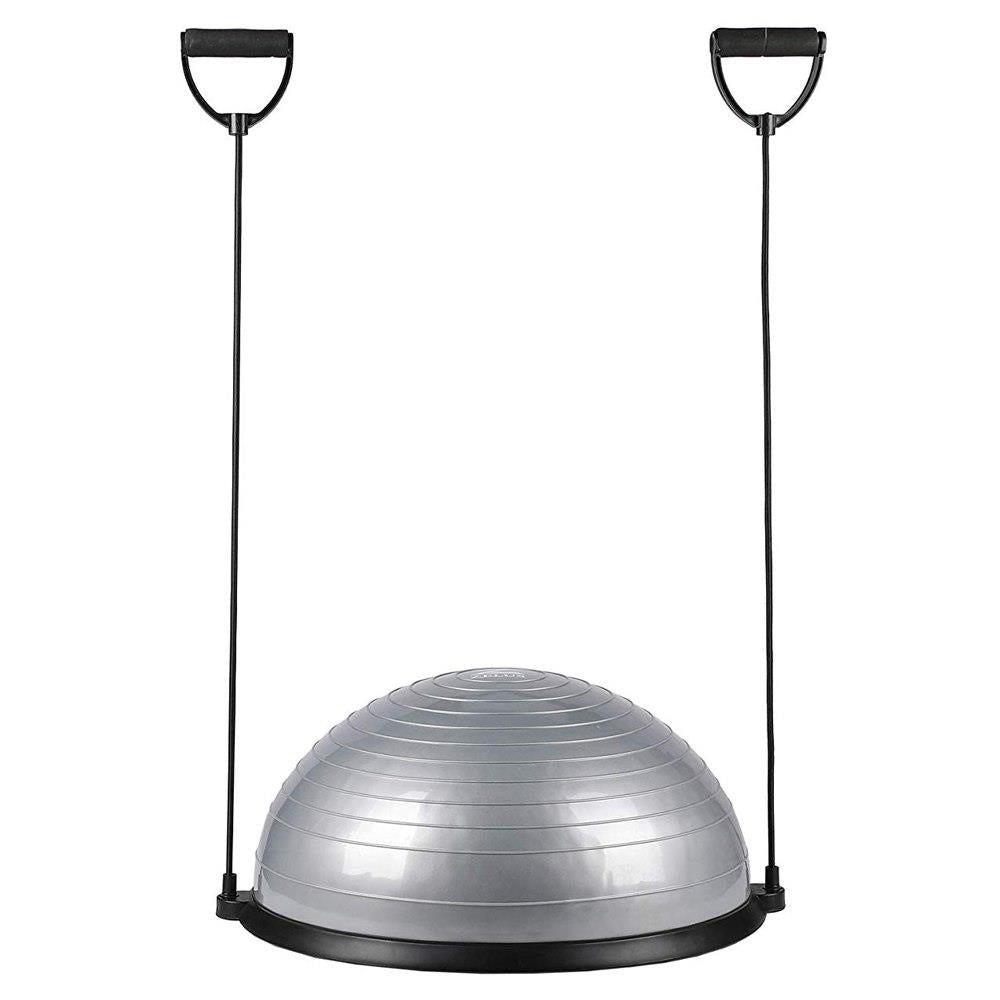 Minge fitness pentru echilibru, cu extensoare si pompa inclusa, 200kg, 57x25cm, gri