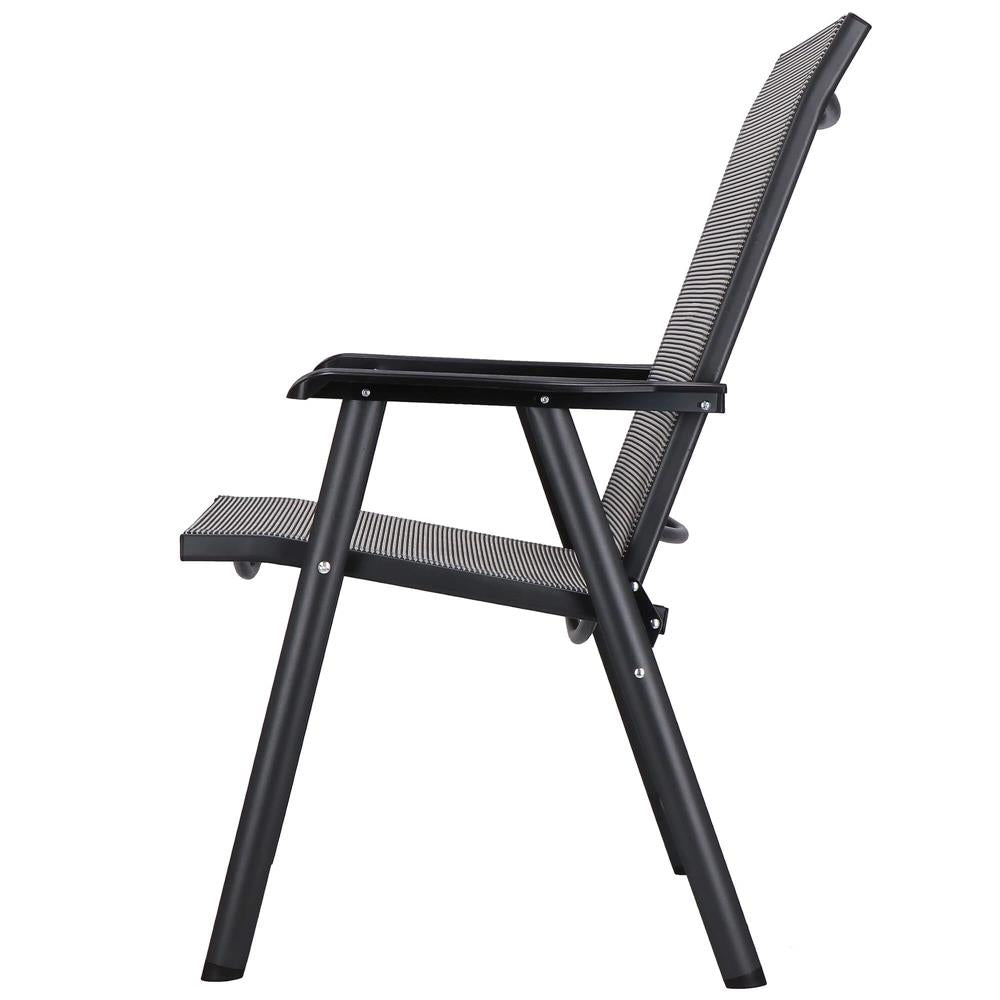 Scaun de gradina metalic, pliabil, 95x57x66cm, maxim 150kg, gri
