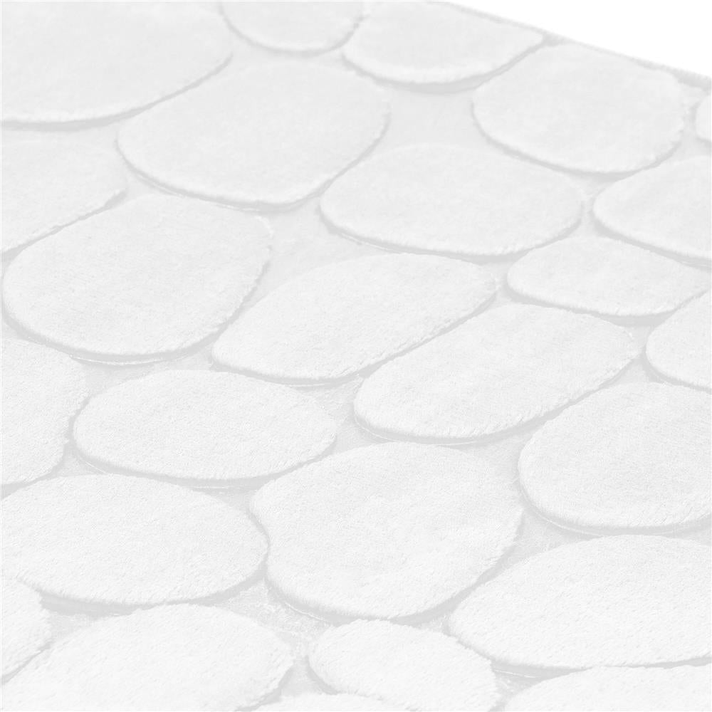 Covoras de baie antiderapant cu uscare rapida, 60x40 cm, alb