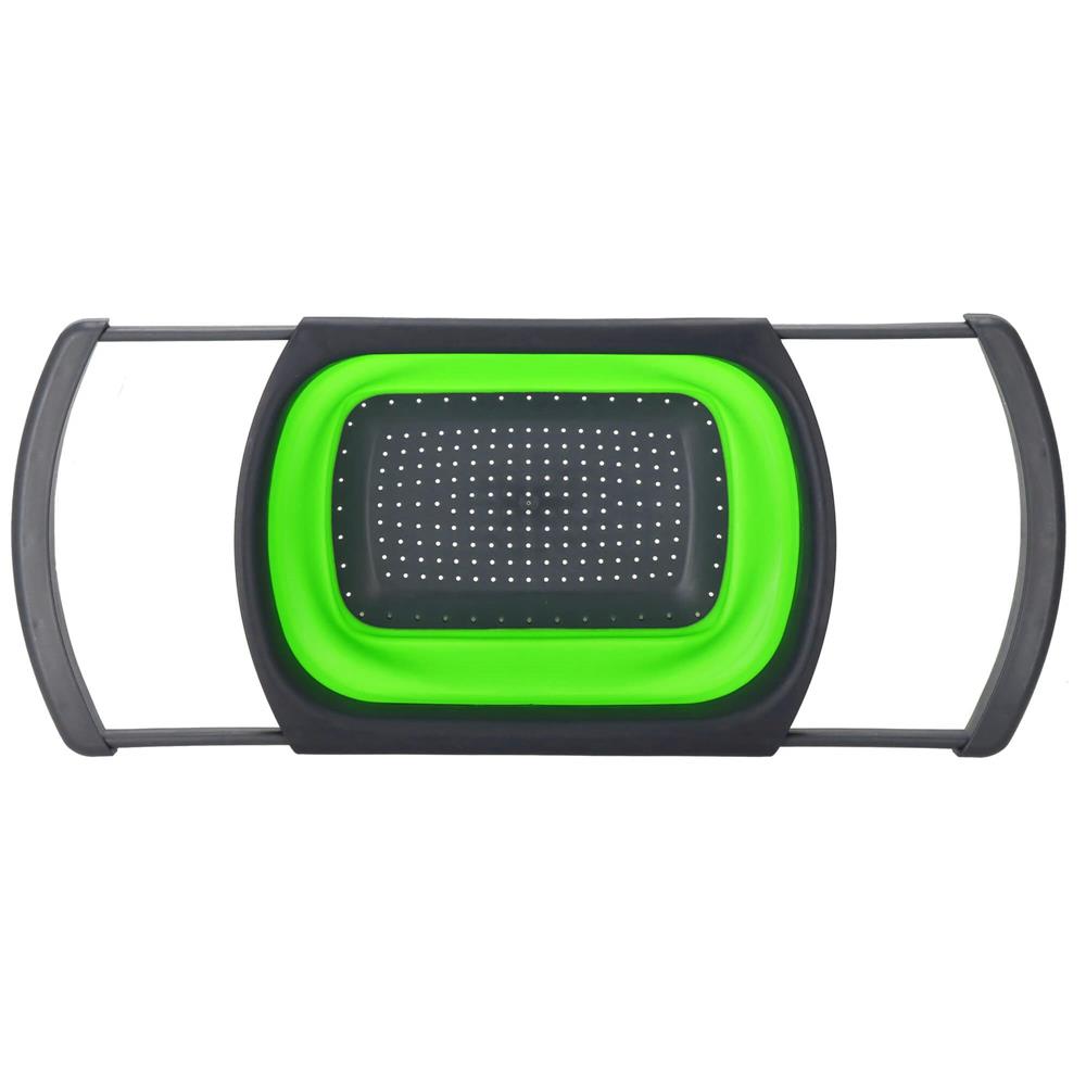 Strecuratoare pliabila pentru chiuveta, din plastic si silicon, brate extensibile, lungime 38-60cm