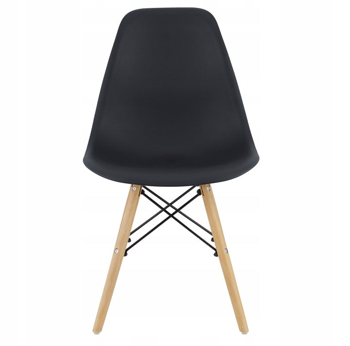 Set 4 scaune dining Scandinav pentru bucatarie, 38x42x82cm, negru