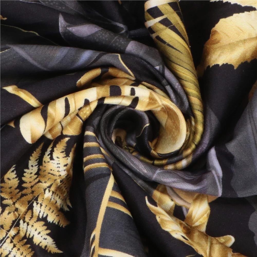 Husa pentru scaun, marime universala, poliester si spandex, 38x70cm, gri si galben