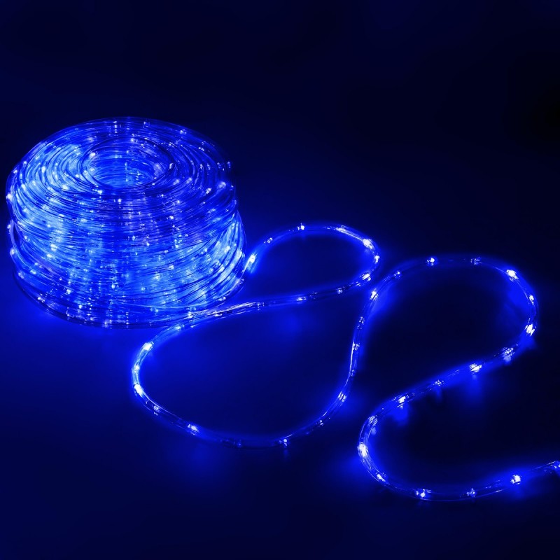 Instalatie tub furtun luminos pentru Craciun, 480 LED-uri, 20m, albastra