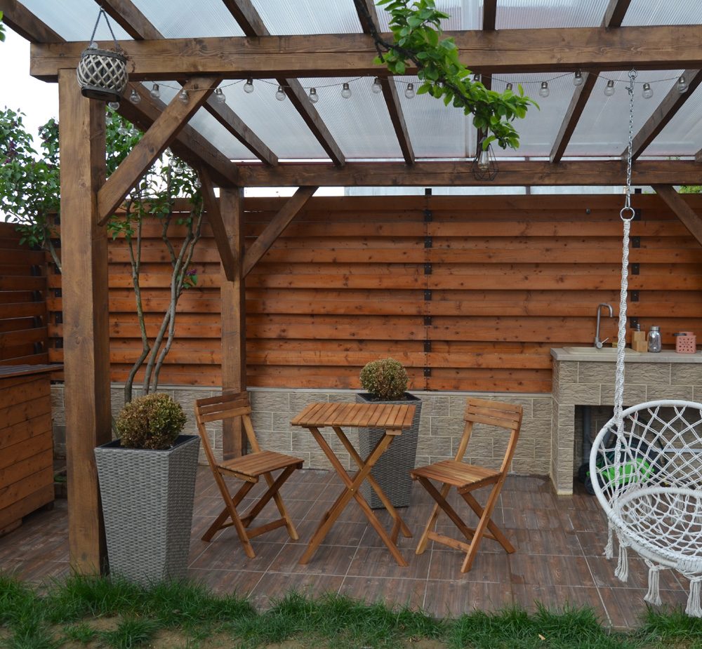 Set masa patrata plianta, cu 2 scaune pliante, gradina sau balcon ART GARDEN