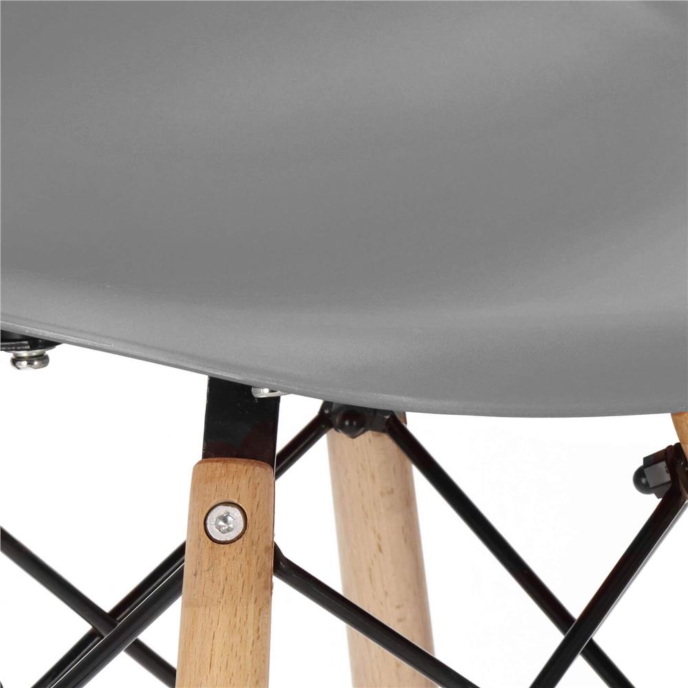 Set 4 scaune dining Scandinav pentru bucatarie, 38x42x82cm, gri inchis