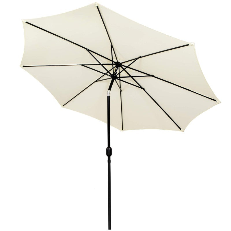Umbrela terasa gradina, cu manivela si inclinare, GU17, diametru 300cm, Crem