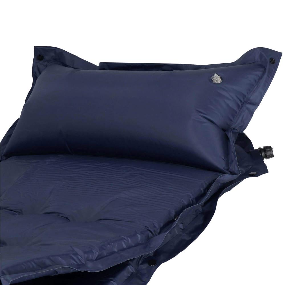Saltea plabila cu perna din spuma poliuretanica, cu autoumflare, 193x68x3.5cm, bleumarin