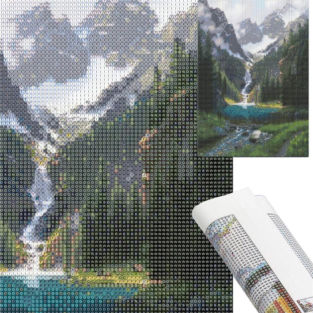 Set de broderie cu diamante 5D, 30x40cm, model Cascada - 20