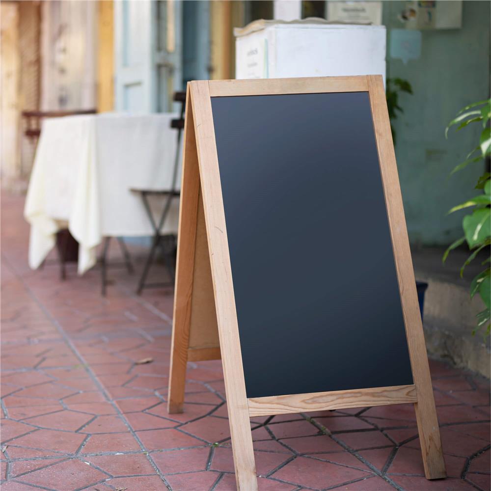 Panou stradal cu 2 fete, pentru meniu restaurant sau reclama, 60x100 cm, maro - 16