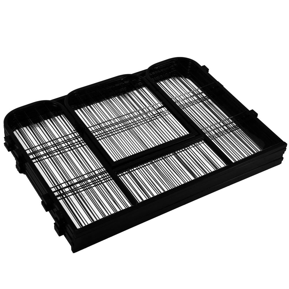 Tarc pentru animale de companie, din fier, forma configurabila, cu usa de acces, 3XL, 165x80x60cm, negru