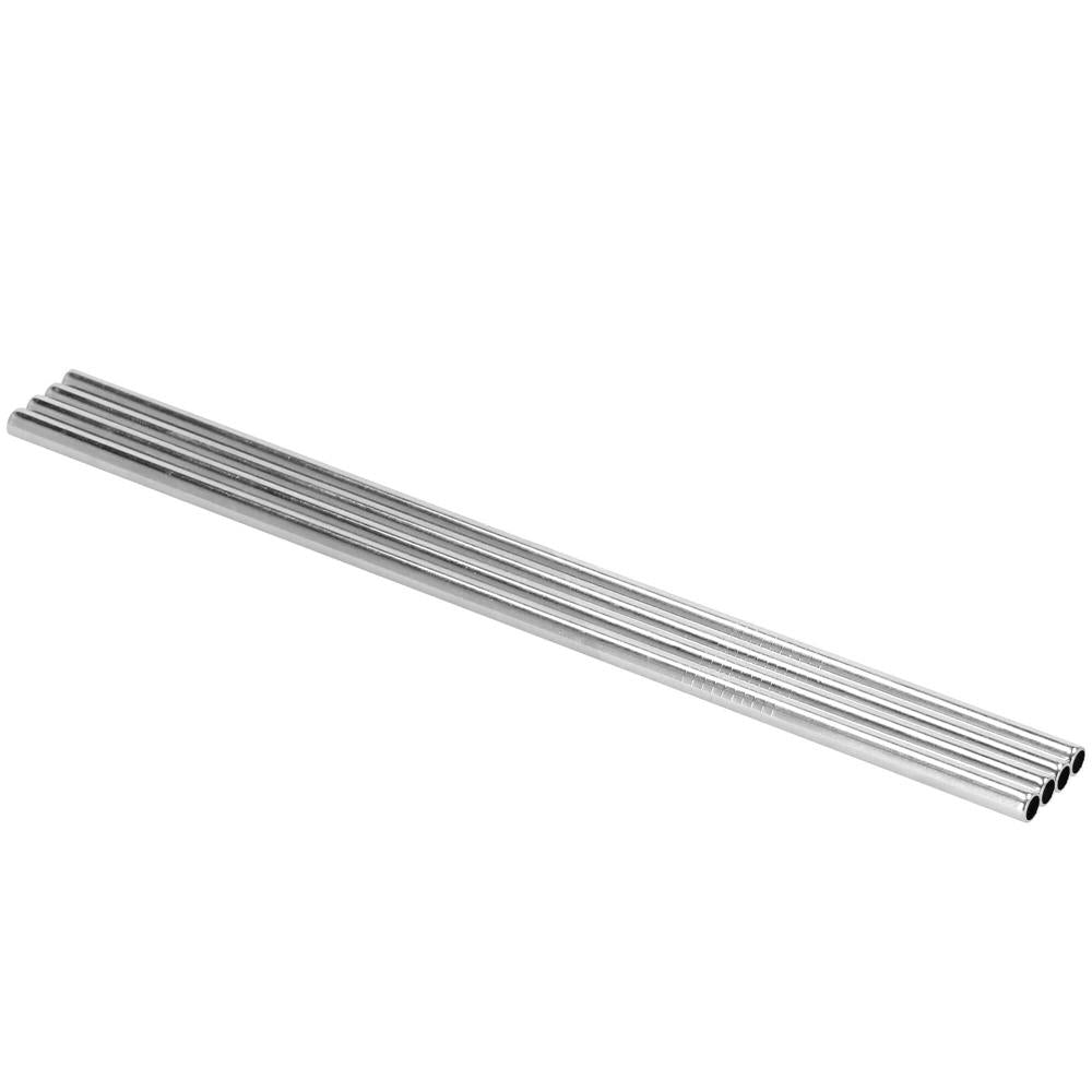 Set 8 paie metalice argintiu, reutilizabile, cu husa depozitare si perii curatat, 215x6 mm