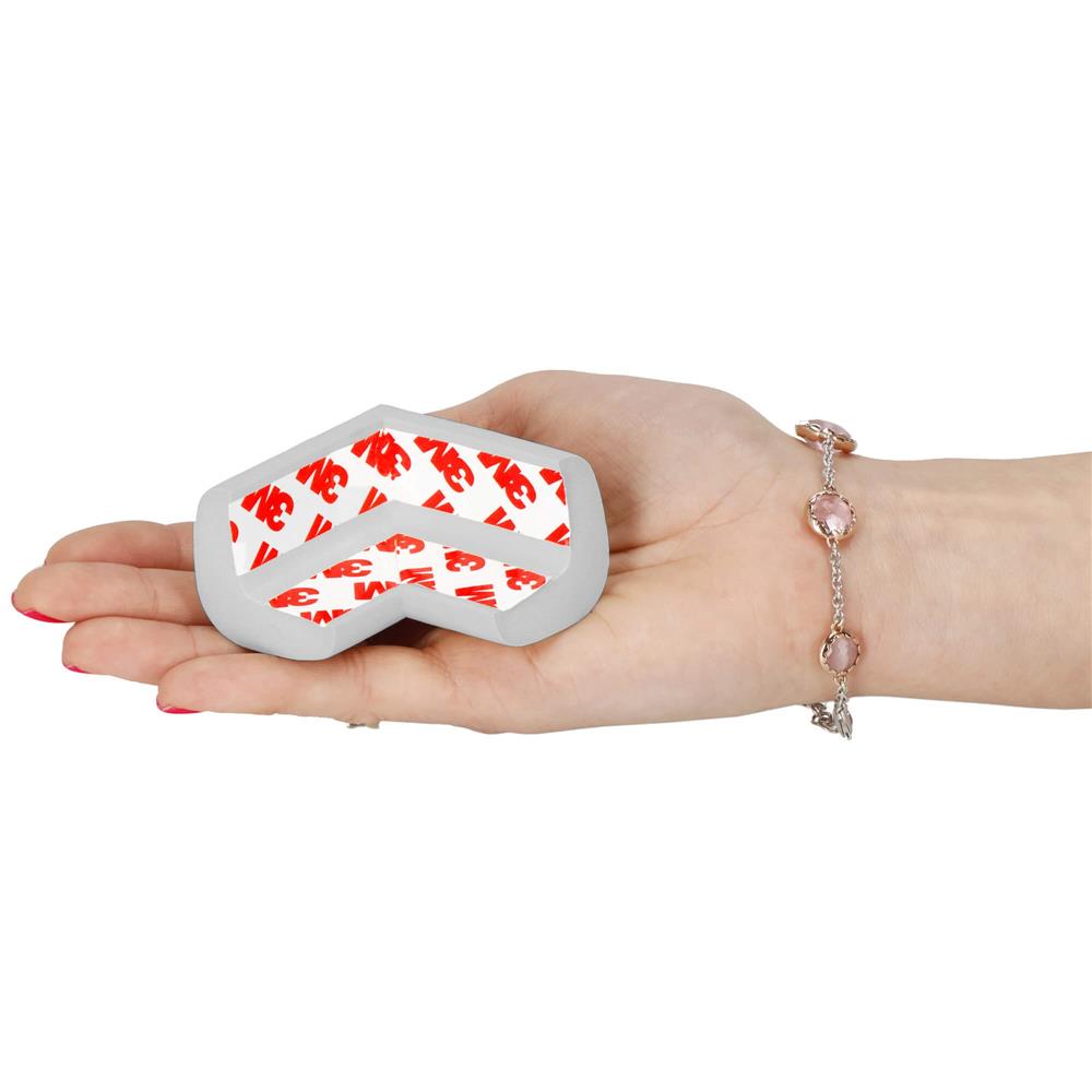 Set 10 protectii colturi pentru siguranta copii, 60x35mm, spuma EPE, gri