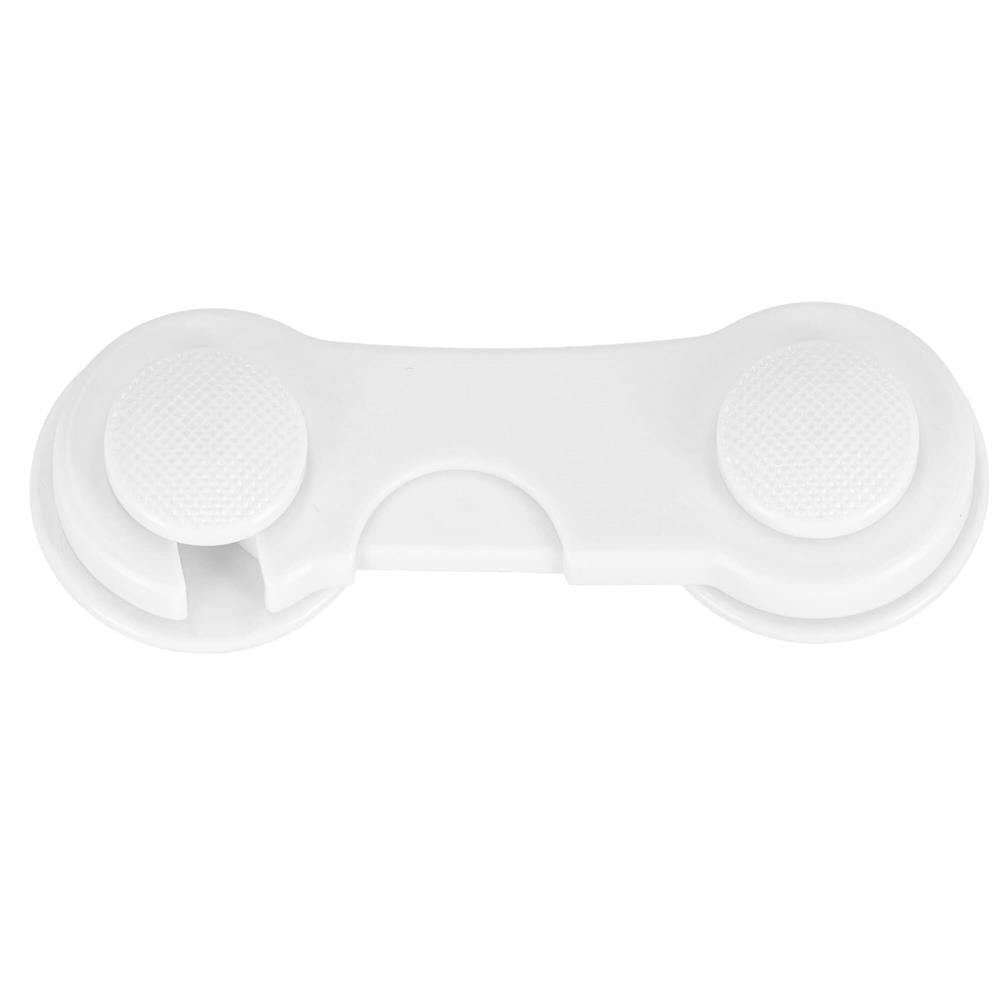 Set 10 sigurante blocator sertare si usi, plastic rezistent, fixe, 9.5 cm, alb