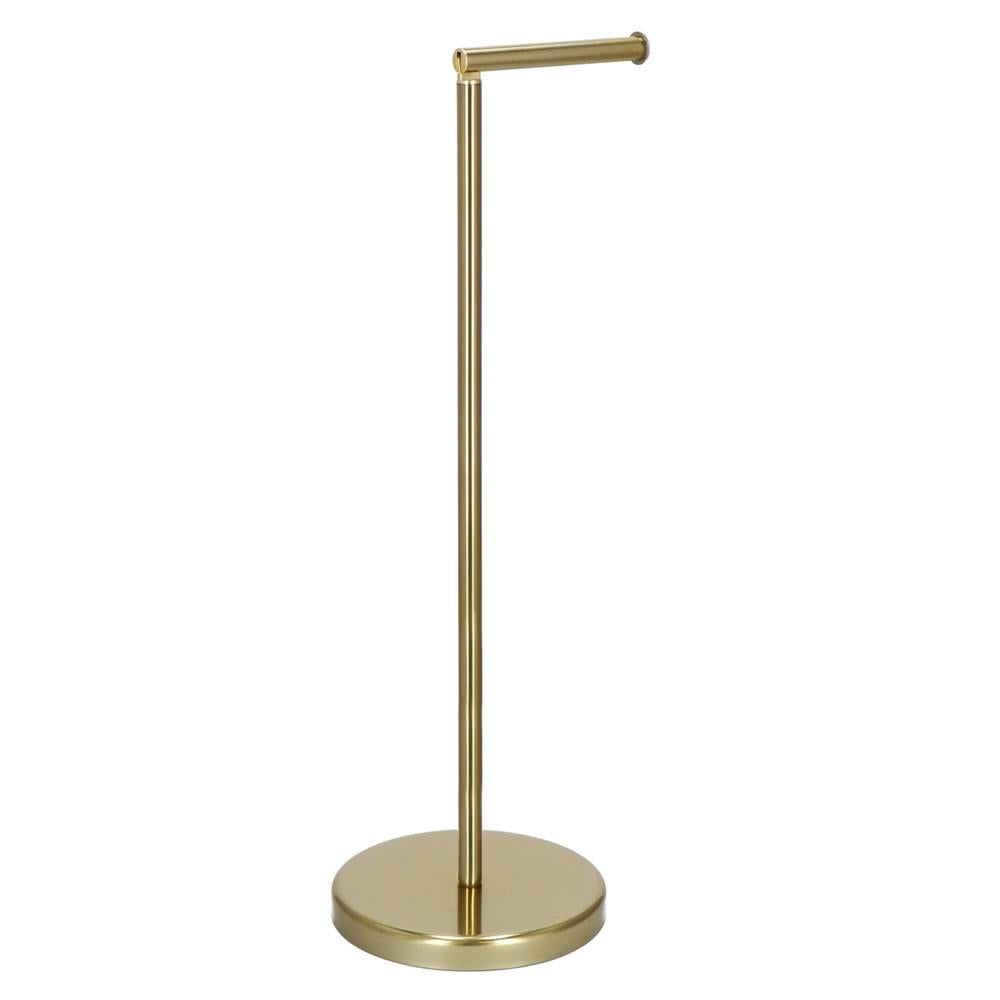 Suport hartie igienica 2 in 1 cu tija mobila, 68.5cm, auriu - 14