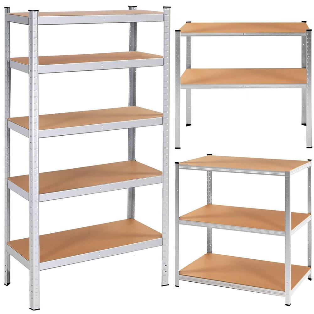 Raft cadru metalic modular pentru depozitare, 5 polite, 150x75x30cm, sarcina 625kg