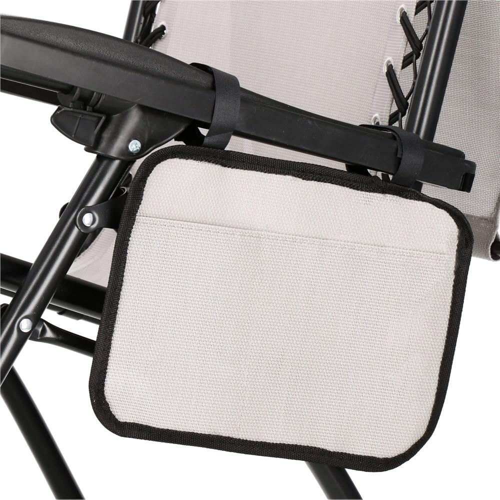 Sezlong pliabil SERSIMO GC11, Relax Zero Gravity cu parasolar, 175cm, gri
