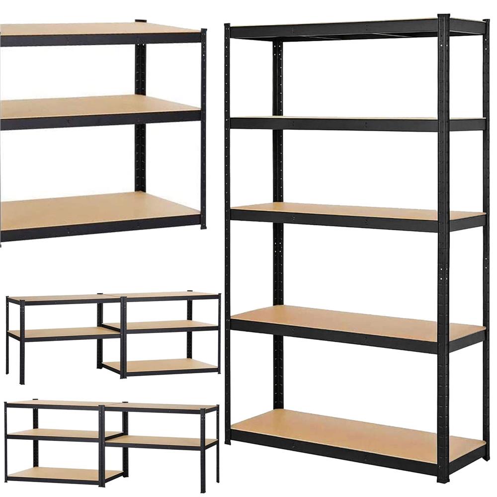 Raft cadru metalic modular pentru depozitare, 5 polite, 148x75x30cm, sarcina 875kg