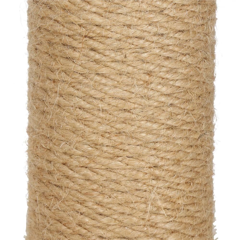 Ansamblu de joaca pentru pisici, cu loc pentru zgariat, minge, 65cm, crem