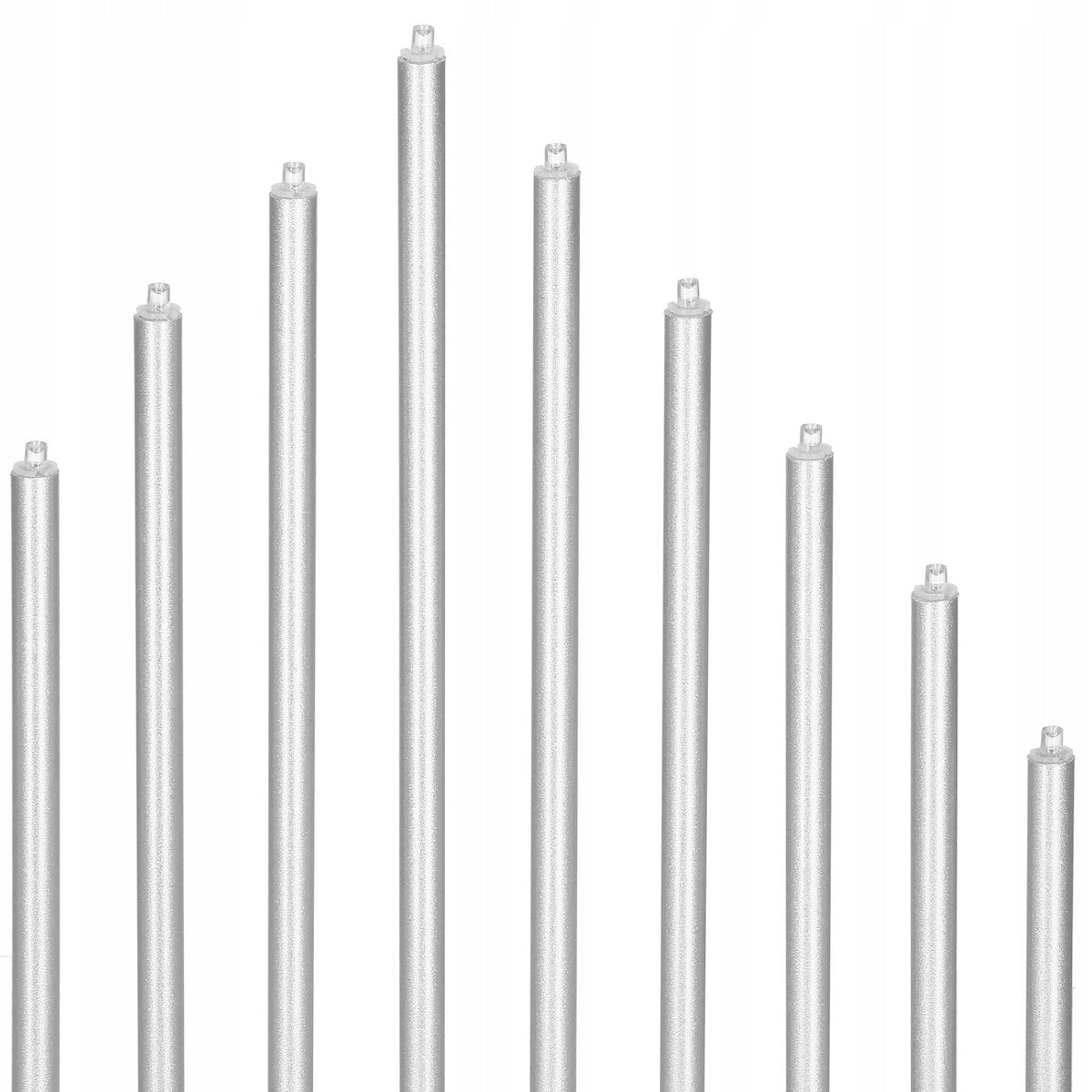 Lumanari decorative de Craciun, 11 becuri tip LED, culoare argintiu