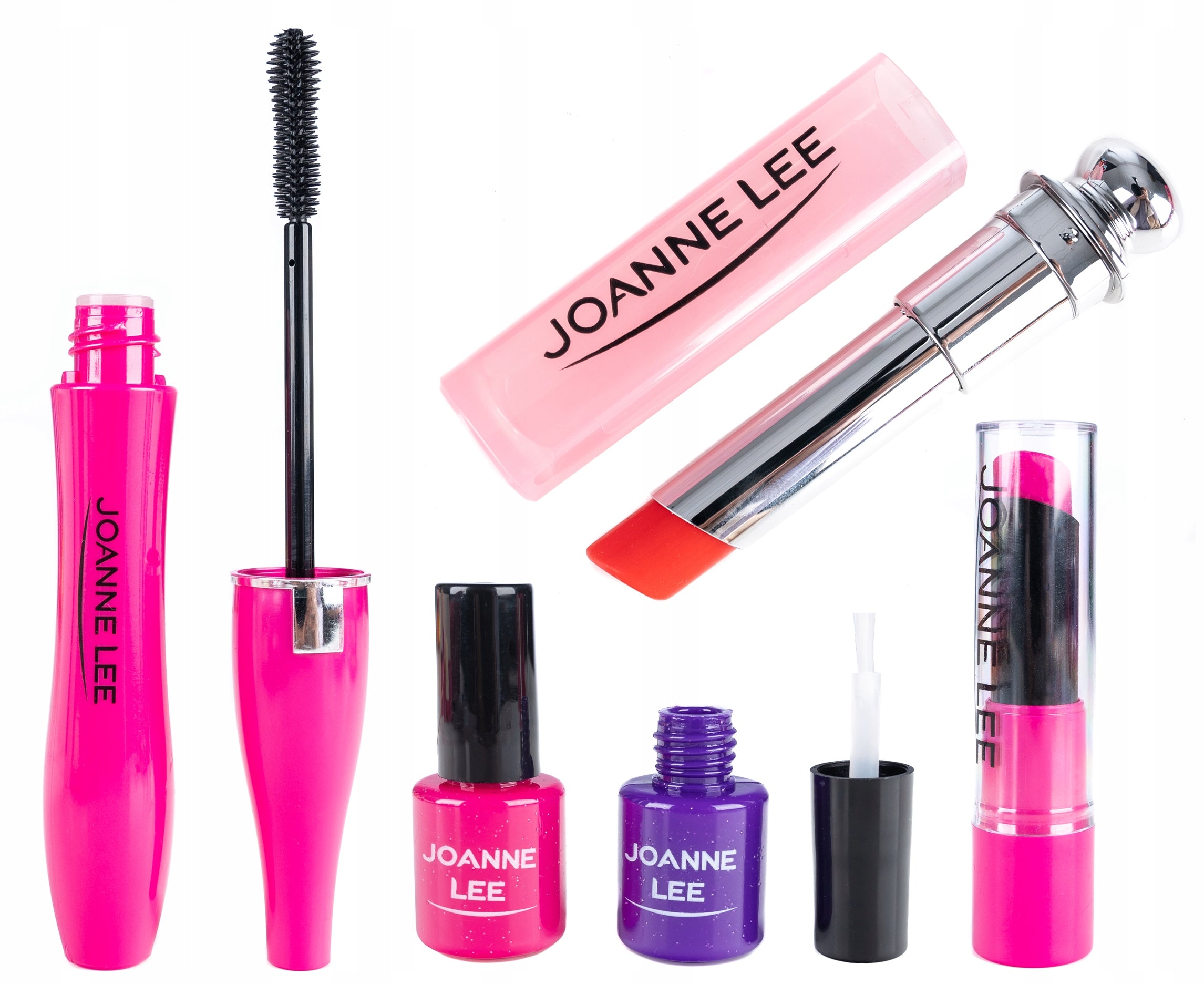 Trusa de machiaj pentru fetite, geanta cu 22 de accesorii cosmetice, fara lichide sau substante chimice, roz