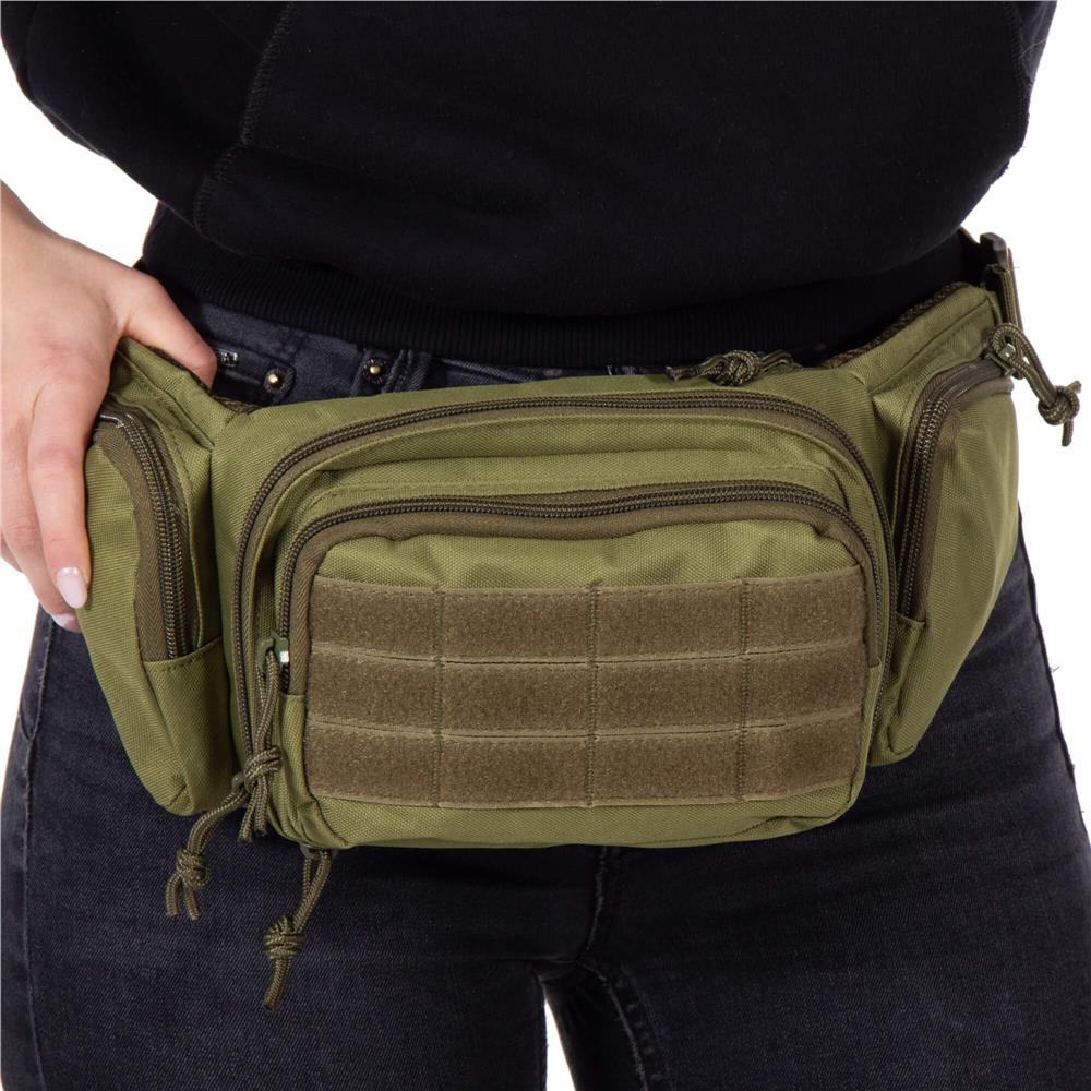 Borseta incapatoare pentru umar sau brau, impermeabila, unisex, 43x15cm, verde
