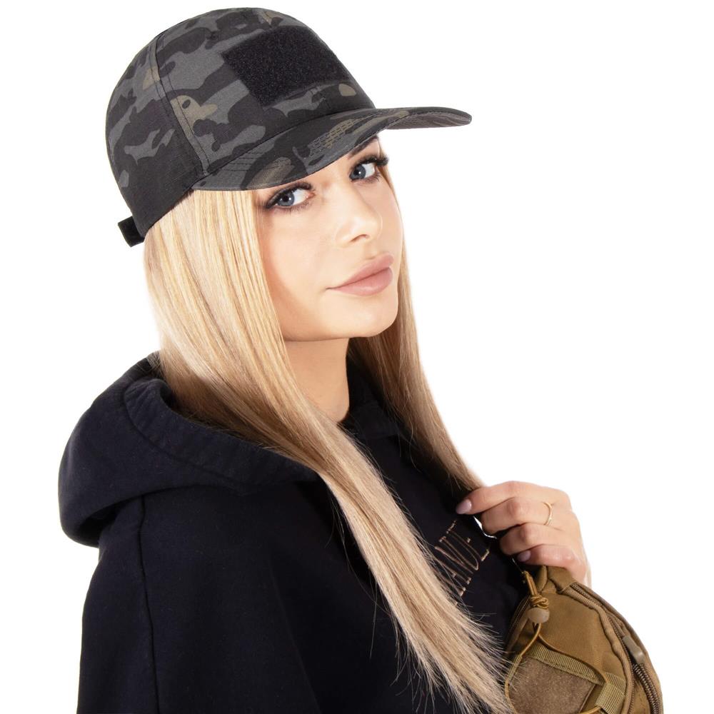 Sapca tactica cu cozoroc curbat, cu scai pentru atasare patch, unisex, culoare camuflaj