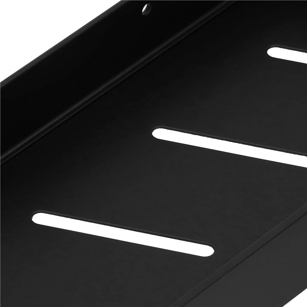 Raft de baie cu 2 sisteme instalare pe perete, aluminiu, 40x12x4cm, negru