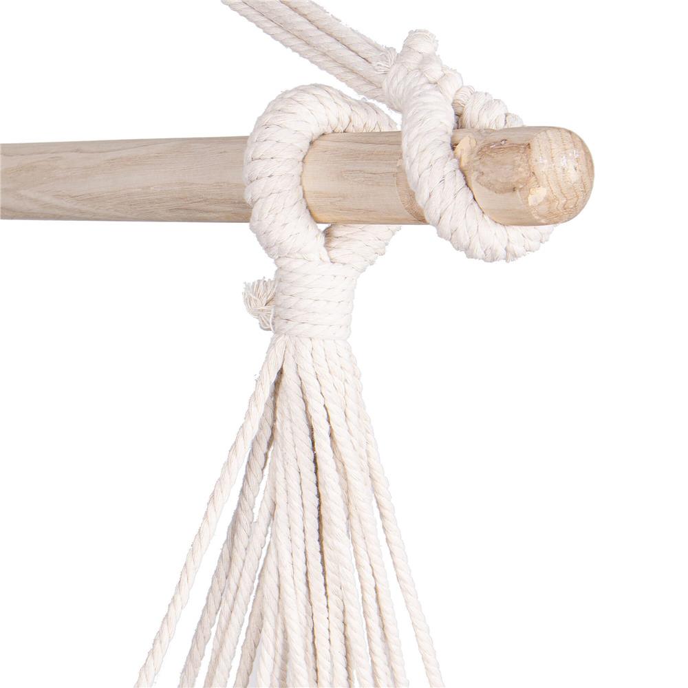 Hamac tip leagan suspendat pentru casa sau gradina HM40, crem, cu perne, 130x100cm, 150kg