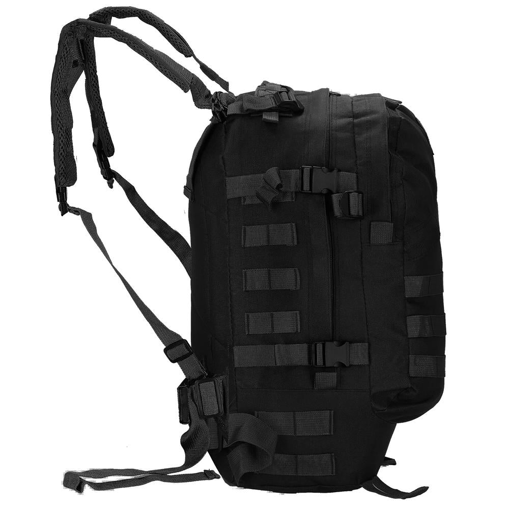 Rucsac militar pentru drumetie, impermeabil, compartimentat, 35L, negru