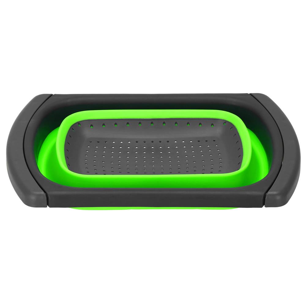 Strecuratoare pliabila pentru chiuveta, din plastic si silicon, brate extensibile, lungime 38-60cm